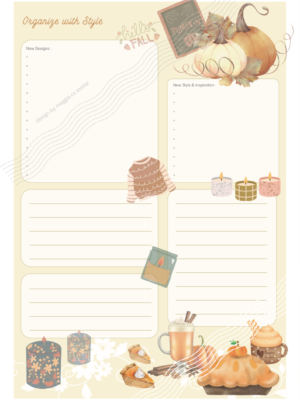 Autumn Theme Design Planner