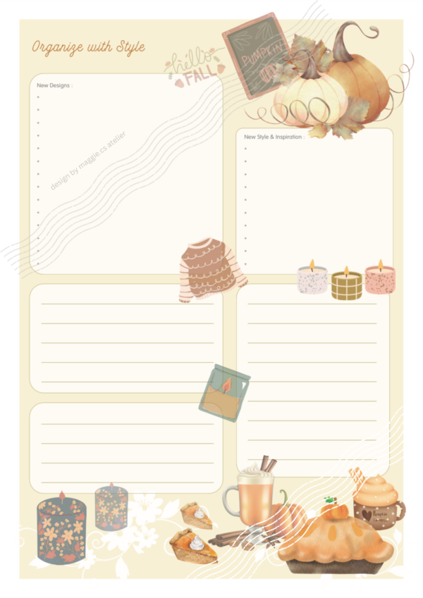 Autumn Theme Design Planner