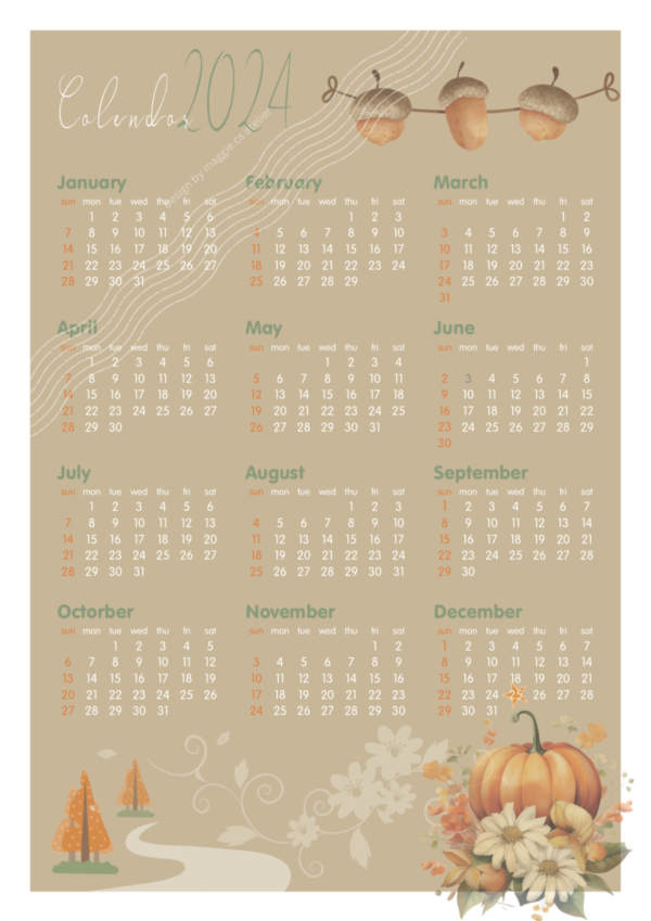 Autumn Theme Design Planner